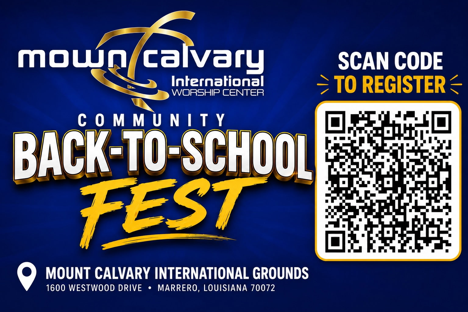 Community Back-to-School Fest — Sunday, July 26